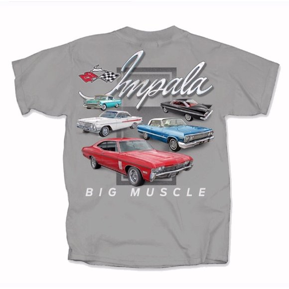Chevy Chevrolet Impala Big Muscle Short Sleeve T-Shirt - NEW Fast Ship - Picture 1 of 6